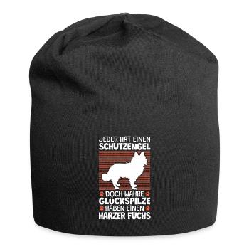 Harzer Fuchs ist mein Schutzengel Hütehund - Jersey-Beanie - Schwarz - Vorne
