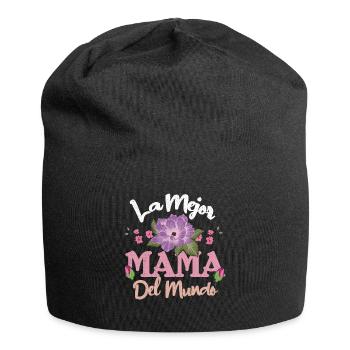 Best Mom World Happy Mother's Day Spanish - Jersey Beanie - black - Front