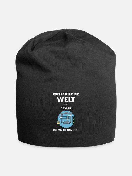 3D Druck Printing CAD PLA Filament 3d drucken - Jersey-Beanie - Schwarz