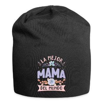 Best Mom In World Happy Mother's Day Spain Floral - Jersey Beanie - black - Front