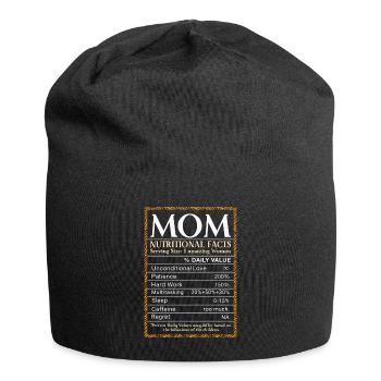Funny Mom Facts Quotes Happy Mother's Day - Jersey Beanie - black - Front