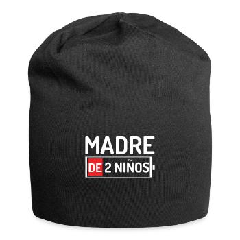 Mom Of 2 Children Happy Mother's Day Spanish - Jersey Beanie - black - Front