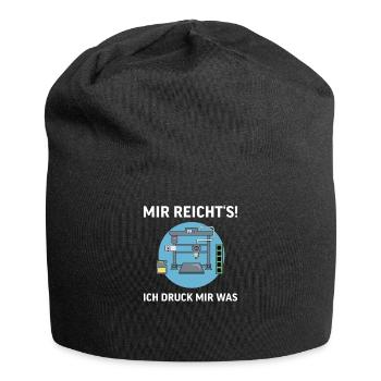 3D Druck Printing CAD PLA Filament 3d drucken - Jersey-Beanie - Schwarz - Vorne
