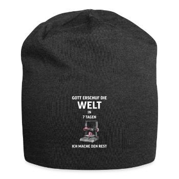 3D Druck Printing CAD PLA Filament 3d drucken - Jersey-Beanie - Anthrazit - Vorne