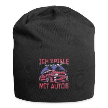 Ich spiele immer noch mit Autos - PS Liebhaber - Jersey-Beanie - Schwarz - Vorne