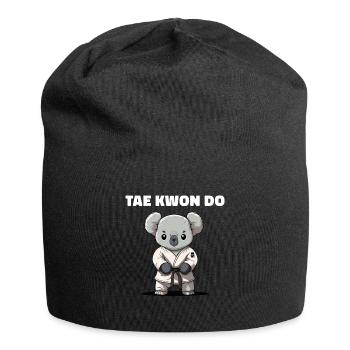 Taekwondo Koala Kid Kämpfer - Jersey-Beanie - Schwarz - Vorne