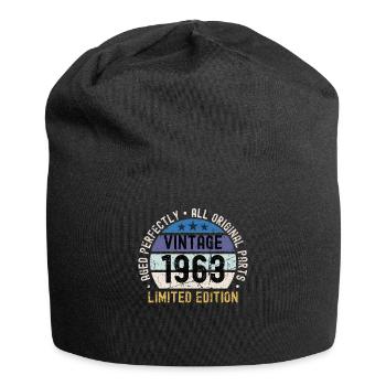 60th birthday vintage 1963 - Jersey Beanie - black - Front