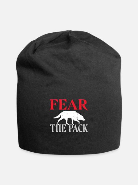 Wolf Geschenke Wolf Liebhaber - Jersey-Beanie - Schwarz