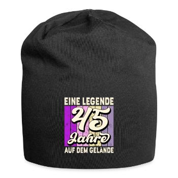 Jubiläum 45 Jahre Geschenk Arbeit Lustig Spruch - Jersey-Beanie - Schwarz - Vorne