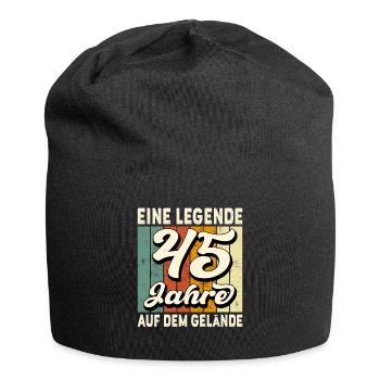 Jubiläum 45 Jahre Geschenk Arbeit Lustig Spruch - Jersey-Beanie - Schwarz - Vorne