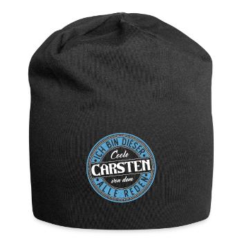 Carsten Geschenkidee Geschenk Geburtstag - Jersey-Beanie - Schwarz - Vorne