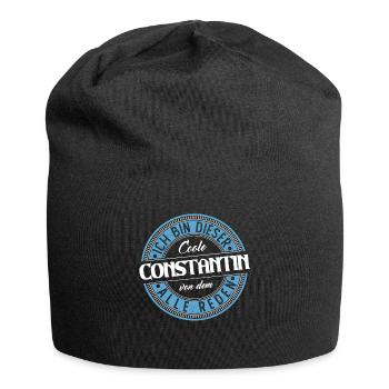 Constantin Geschenkidee Geschenk Geburtstag - Jersey-Beanie - Schwarz - Vorne