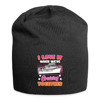 Cruising together Kreuzfahrt Urlaub Spring Break - Jersey-Beanie - Schwarz - Vorne