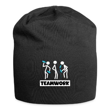 Teamwork Sommerurlaub mit Freunden Spring Break - Jersey-Beanie - Schwarz - Vorne