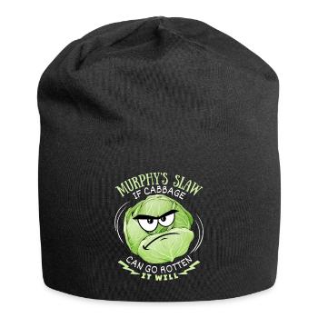 Kohl, lustiger Spruch, Murphy's-Slaw, Comic - Jersey-Beanie - Schwarz - Vorne
