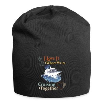 Cruising Together Kreuzfahrt Urlaub Spring Break - Jersey-Beanie - Schwarz - Vorne