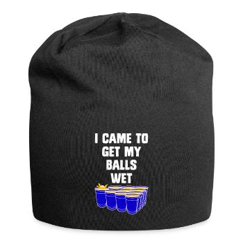 Beer Pong I came to get my balls wet Bier Pong - Jersey Beanie - black - Front