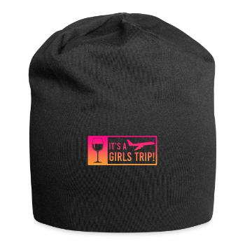 Girls' Strip It's a Girls Trip Holiday Spring Break - Jersey Beanie - black - Front