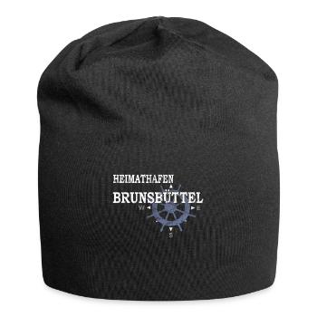 Heimathafen Brunsbüttel - Hafenarbeiter - Jersey-Beanie - Schwarz - Vorne