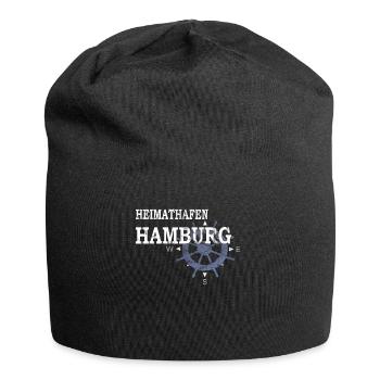 Heimathafen Hamburg - Hafenarbeiter - Jersey-Beanie - Schwarz - Vorne