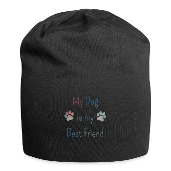 My Dog is my Best Friend – Hundebesitzer - Jersey-Beanie - Schwarz - Vorne