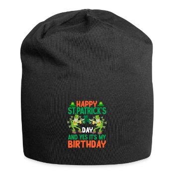 St Paddy's St Patricksday St Patrick Day - Jersey Beanie - black - Front