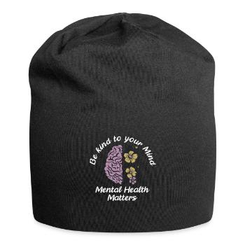 Awareness of mental health - Jersey Beanie - black - Front