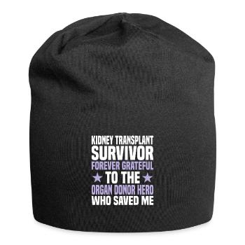 Nierentransplantation Dialyse Awareness - Jersey-Beanie - Schwarz - Vorne