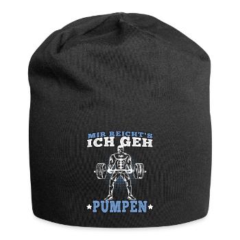 Ich geh Pumpen Fitnesstudio Workout Fitness Gym - Jersey-Beanie - Schwarz - Vorne