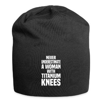 Knie Operation - Jersey-Beanie - Schwarz - Vorne