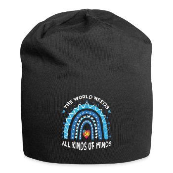 Kinds Of Minds Blue Puzzle Autism Awareness - Jersey Beanie - black - Front