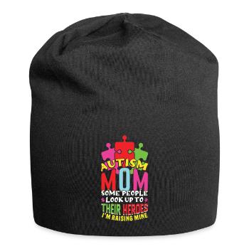 Autism Mom Mommy Puzzle Autism Awareness - Jersey Beanie - black - Front