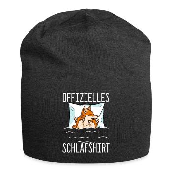 Offizielles Schlafshirt Fuchs Schlafanzug - Jersey-Beanie - Anthrazit - Vorne