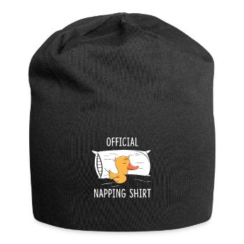 Official Napping Shirt Duck Pajama Sleeping Duck - Jersey Beanie - black - Front
