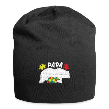 Autismus Puzzle Bunte Autismus Bewusstsein - Jersey-Beanie - Schwarz - Vorne