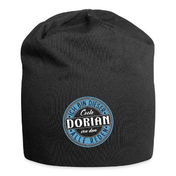 Dorian Geschenkidee Geschenk Geburtstag - Jersey-Beanie - Schwarz - Vorne