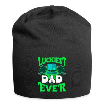 Papa le plus chanceux de tous les temps Papa de la Saint-Patrick - Bonnet en jersey - noir - Devant