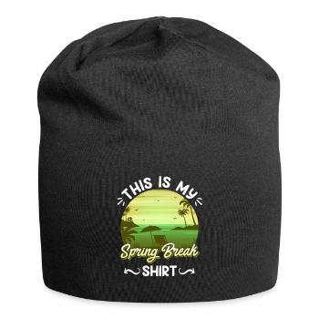 Party Sonne Strand Das ist mein Spring Break - Jersey-Beanie - Schwarz - Vorne