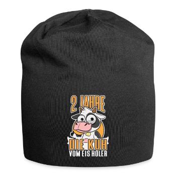 Jubiläum 2 Jahre Geschenk Arbeit Lustig Spruch - Jersey-Beanie - Schwarz - Vorne