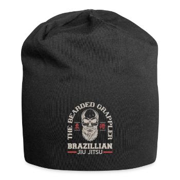 Bearded Grappler Skull Brazili | BrazilianJiuJitsu - Jersey-Beanie - Schwarz - Vorne