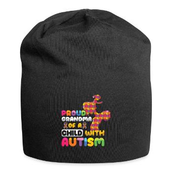 Proud Grandma Puzzle Autism Awareness - Jersey Beanie - black - Front