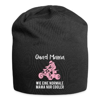 Quad Mama Lustiger Spruch Geschenk Damen - Jersey-Beanie - Schwarz - Vorne