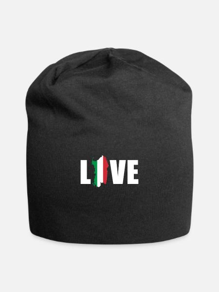 Sardaigne Carte Vacances Italienne Ile Cadeau - Bonnet en jersey - noir