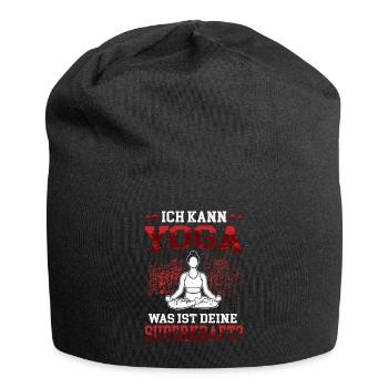 Yoga Ich kann Yoga machen Namasté Meditation - Jersey-Beanie - Schwarz - Vorne