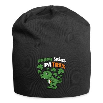 St Patrick's Day - Pun - Shamrock - Jersey Beanie - black - Front