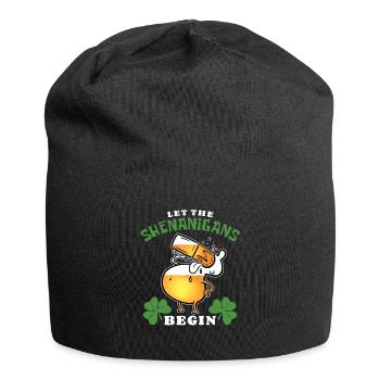 St Patrick’s Day - Manigances - Bière - Trèfle - Bonnet en jersey - noir - Devant