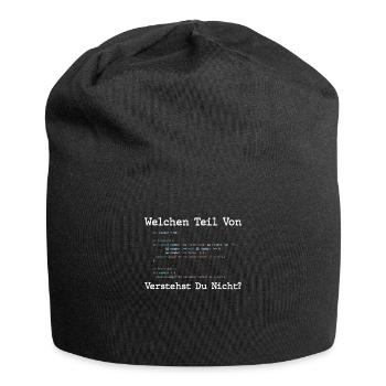 Welchen Teil Von Verstehst Du Nicht Programmierer - Jersey-Beanie - Schwarz - Vorne