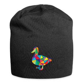 Duck Polygon Low Poly - Jersey Beanie - black - Front