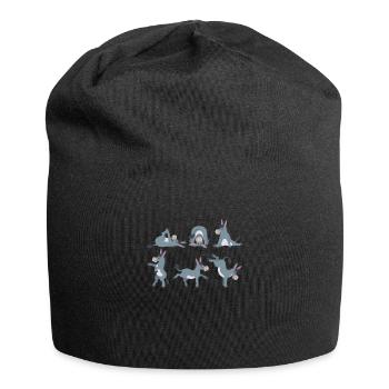 Yoga Donkey Meditation Donkey Does Yoga Exercises - Jersey Beanie - black - Front