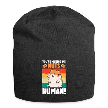 Fieser Hamster Niedliches Tier Hamsterliebhaber - Jersey-Beanie - Anthrazit - Vorne